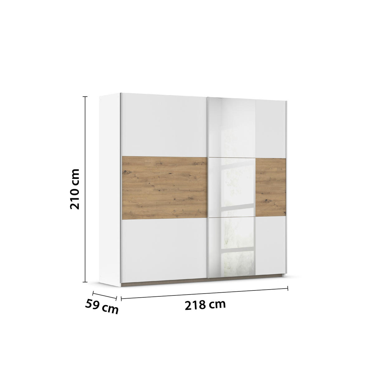 SCHLAFZIMMER Weiß, Eiche Artisan  - Weiß/Eiche Artisan, KONVENTIONELL, Holzwerkstoff