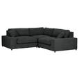 ECKSOFA  Anthrazit Bouclé  - Greige/Anthrazit, MODERN, Kunststoff/Textil (255/255cm) - Landscape