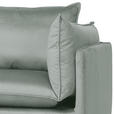 ECKSOFA in Samt Hellgrau  - Hellgrau/Schwarz, Design, Textil/Metall (200/241cm) - Carryhome