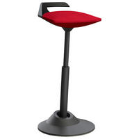 BÜROHOCKER   Rot, Schwarz  - Rot/Schwarz, Basics, Textil/Metall (38/51-84/38cm) - Aeris