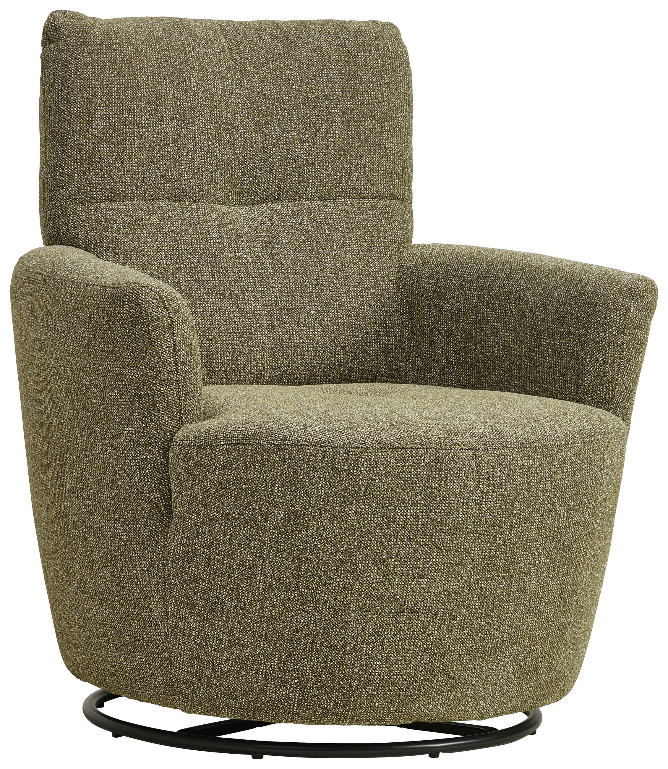 SESSEL in Chenille, Flachgewebe Grün  - Schwarz/Grün, Design, Textil/Metall (81/92/84cm) - Xora