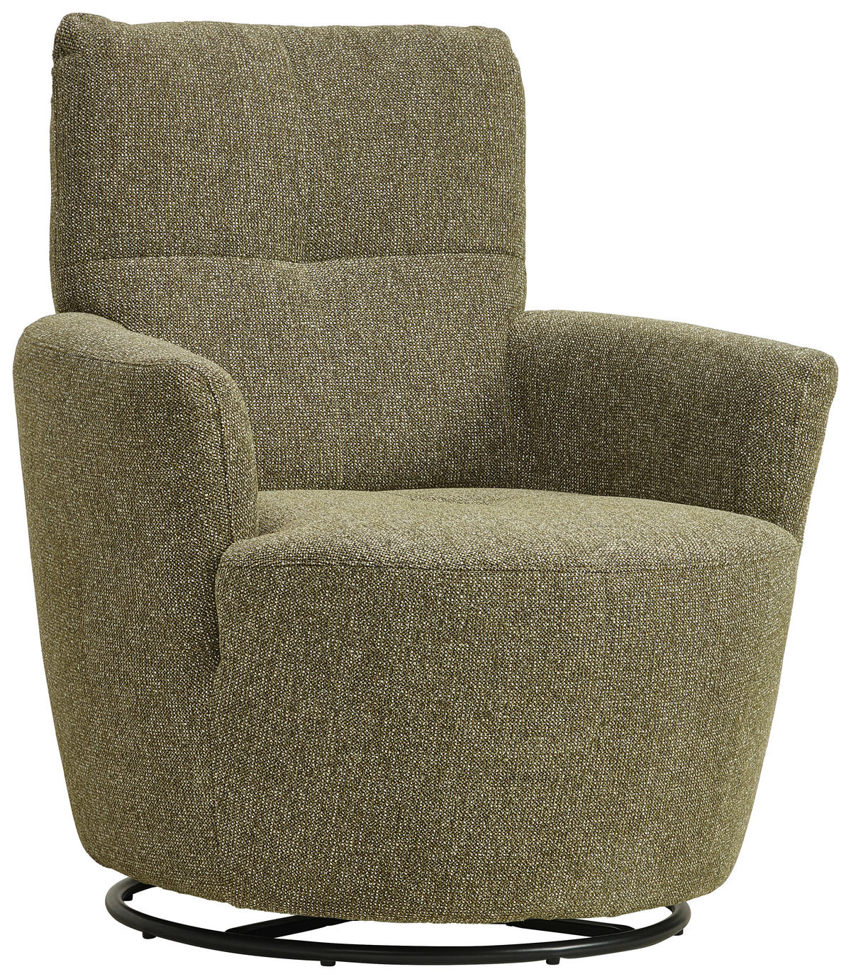 SESSEL in Chenille, Flachgewebe Grün  - Schwarz/Grün, Design, Textil/Metall (81/92/84cm) - Xora
