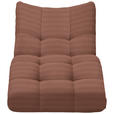 RELAXLIEGE in Cord Rotbraun  - Rotbraun/Schwarz, Design, Textil/Metall (87/93/188cm) - Xora