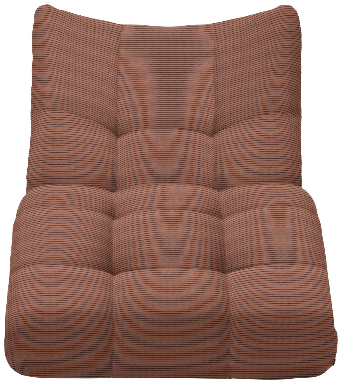 CHAISE LONGUE RELAX in Cord Rotbraun  - Rotbraun/Schwarz, Design, Textil/Metall (87/93/188cm) - Xora