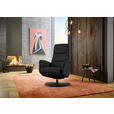RELAXSESSEL in Leder Anthrazit  - Anthrazit/Schwarz, Design, Leder/Metall (76/108/86cm) - Dieter Knoll