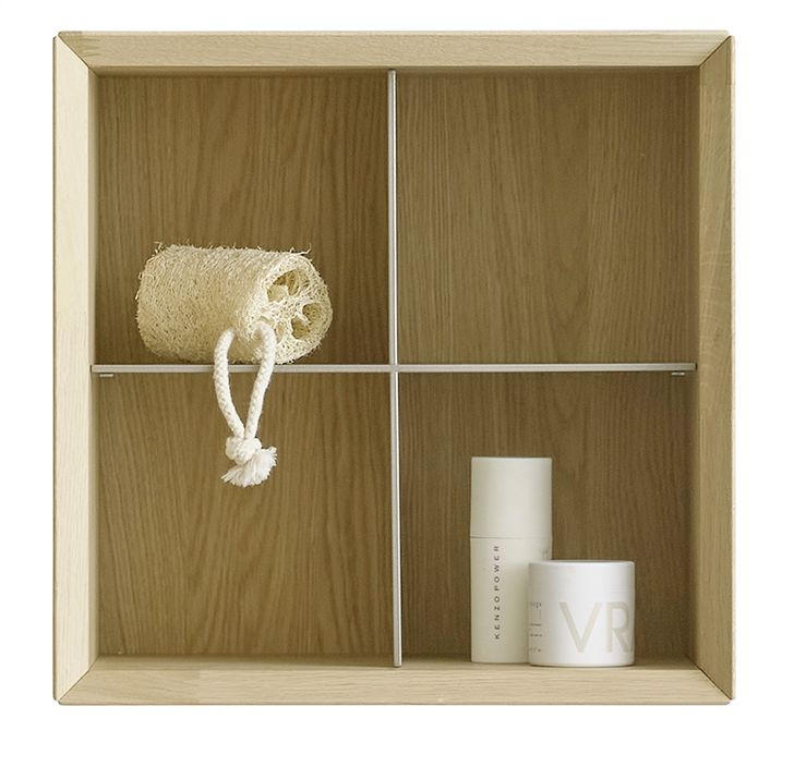 BADEZIMMERREGAL 38,4/38,4/33,1 cm  - Wildeiche, Natur, Holz/Metall (38,4/38,4/33,1cm) - Musterring