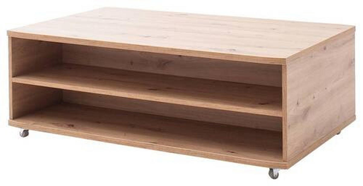 KONFERENČNÍ STOLEK, antracitová, barvy dubu, kompozitní dřevo, 115/70/42 cm - černá/barvy dubu, Design, kov/kompozitní dřevo (115/70/42cm) - Livetastic