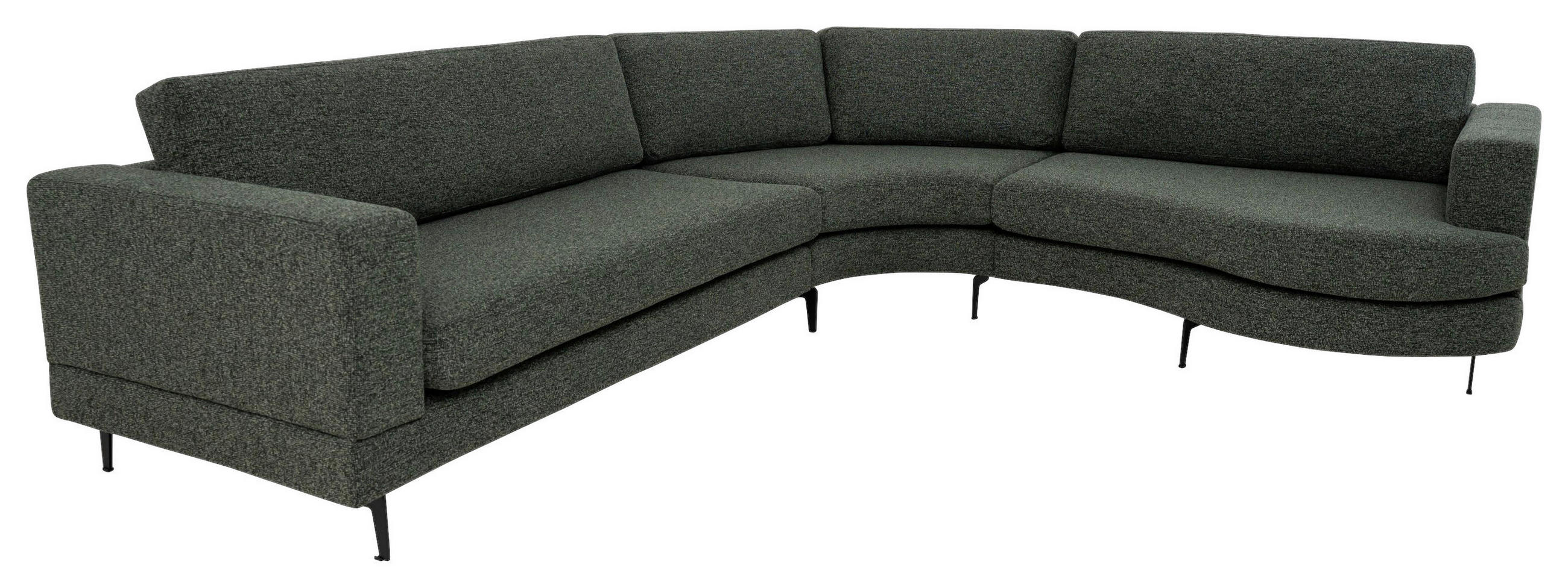 SOFFA i jacquard khaki  - khaki/svart, Klassisk, metall/trä (92/297cm) - Welnova