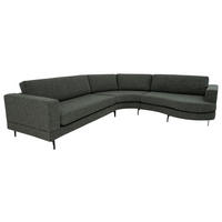 SOFFA i jacquard khaki  - khaki/svart, Klassisk, metall/trä (92/297cm) - Welnova