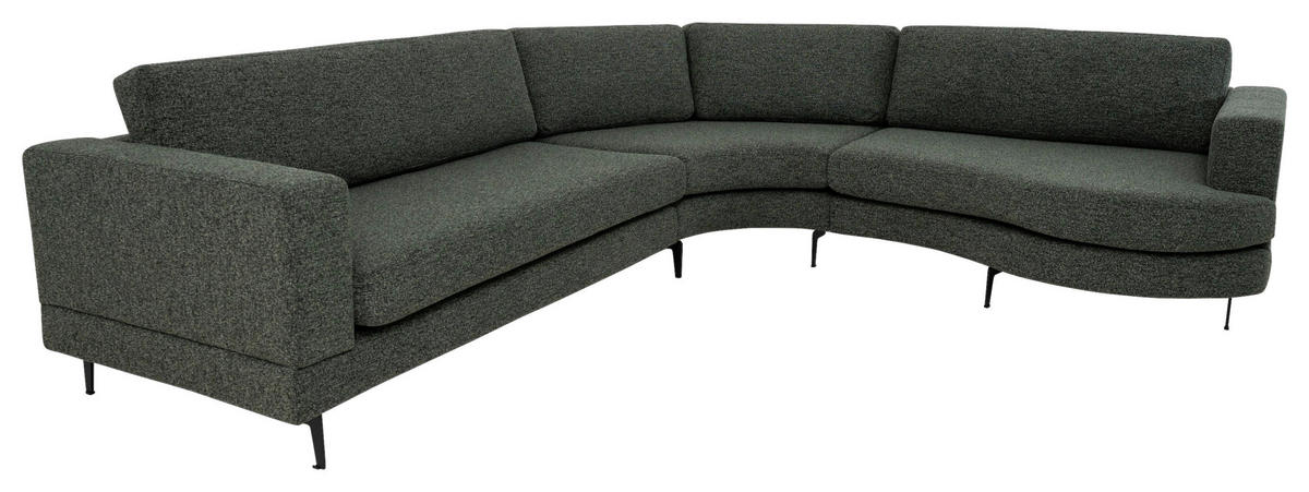 SOFFA i jacquard khaki  - khaki/svart, Klassisk, metall/trä (92/297cm) - Welnova