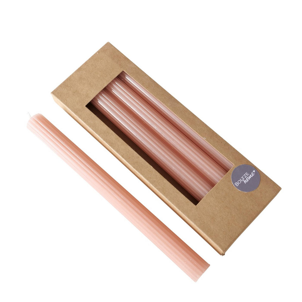 KRONLJUS  - ljusrosa, Basics, paraffin/naturmaterial (2,3/25cm)