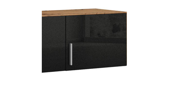 AUFSATZSCHRANK 136/39/54 cm Dunkelgrau, Eiche Artisan  - Dunkelgrau/Silberfarben, Design, Holzwerkstoff/Kunststoff (136/39/54cm) - Carryhome