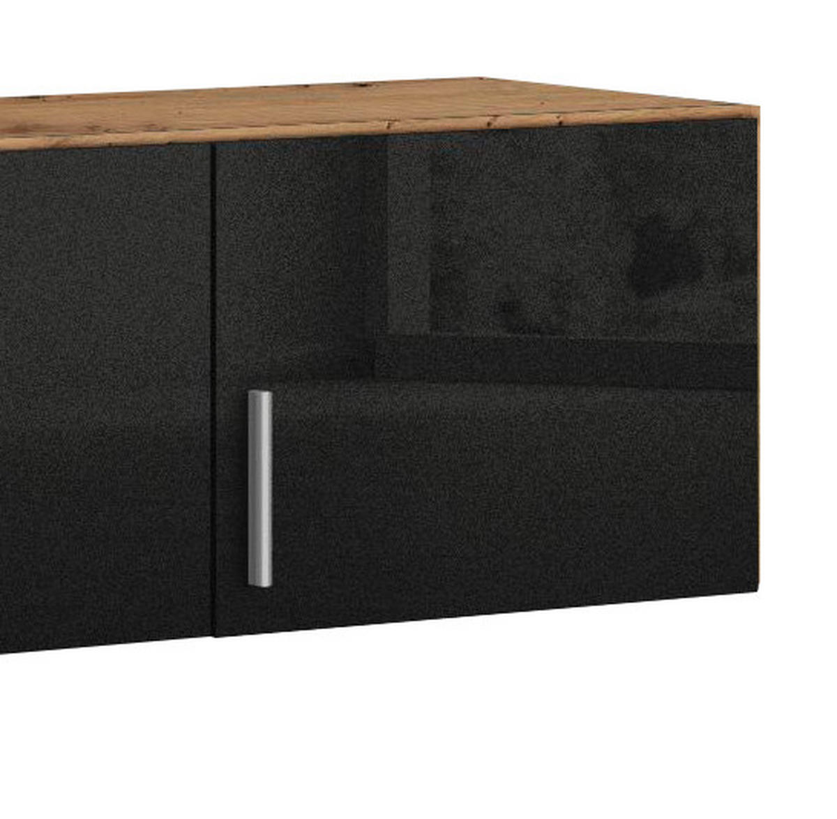 AUFSATZSCHRANK 136/39/54 cm   - Dunkelgrau/Silberfarben, Design, Holzwerkstoff/Kunststoff (136/39/54cm) - Carryhome