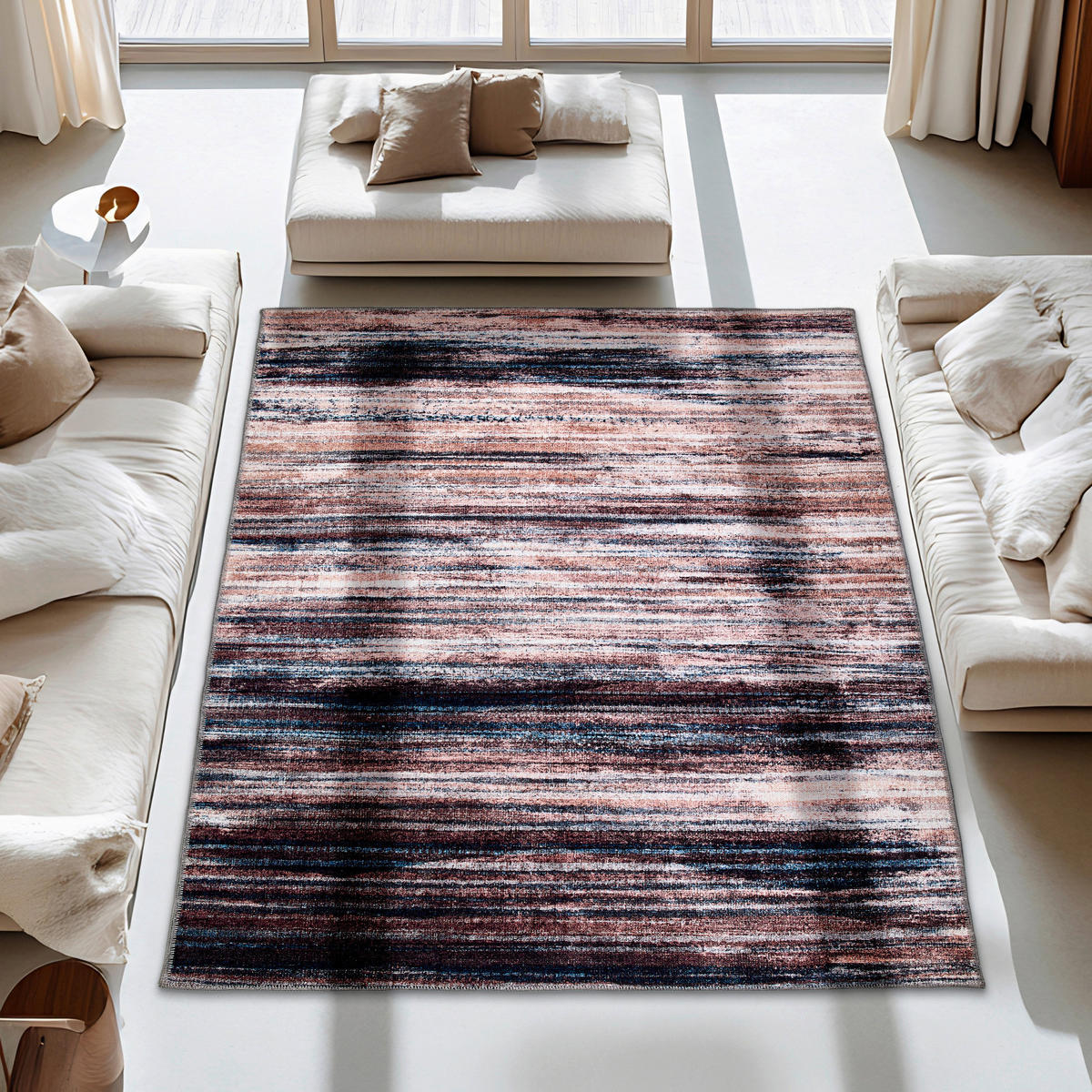 FLACHWEBETEPPICH 120/180 cm Piper Braun, Rot, Beige rechteckig  - Beige/Rot, Basics, Textil (120/180cm) - Astra