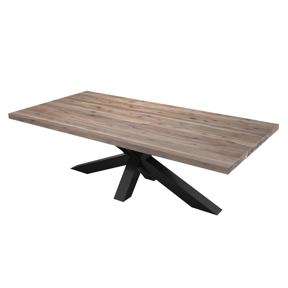GARTENTISCH 200/100/76 cm Holz rechteckig  - Schwarz/Akaziefarben, MODERN, Holz (200/100/76cm) - Ambia Garden
