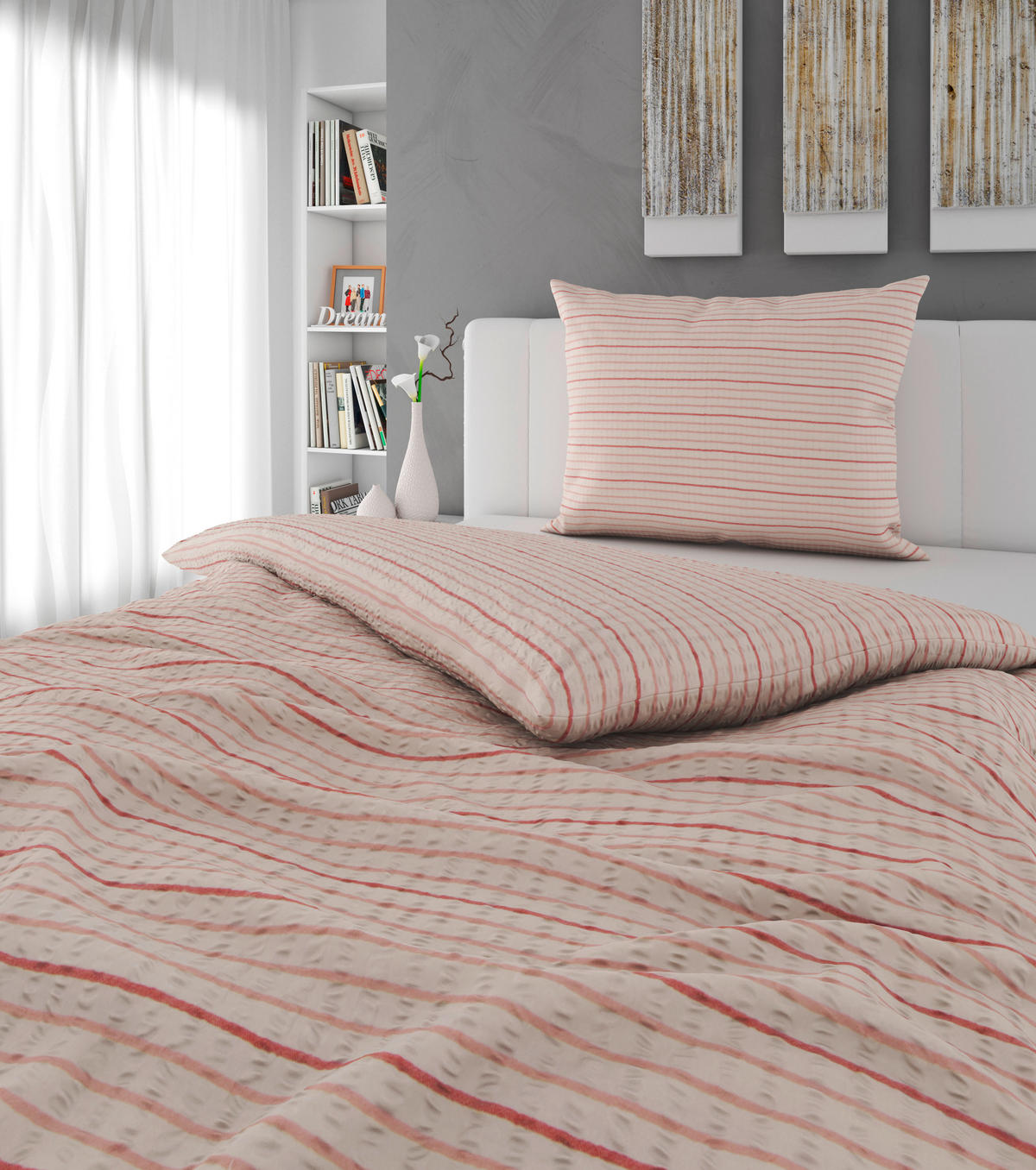 POSTELJNINA 140/200 cm muslin roza  - roza, Konvencionalno, tekstil (140/200cm) - Esposa