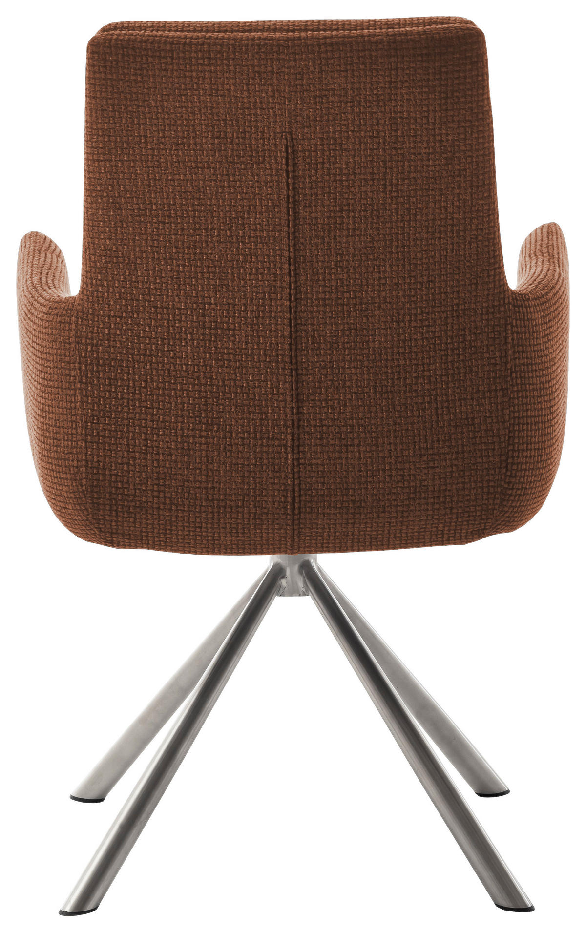 ARMLEHNSTUHL  in Edelstahl Webstoff  - Edelstahlfarben/Rostfarben, Design, Textil/Metall (61/90/64cm) - Dieter Knoll