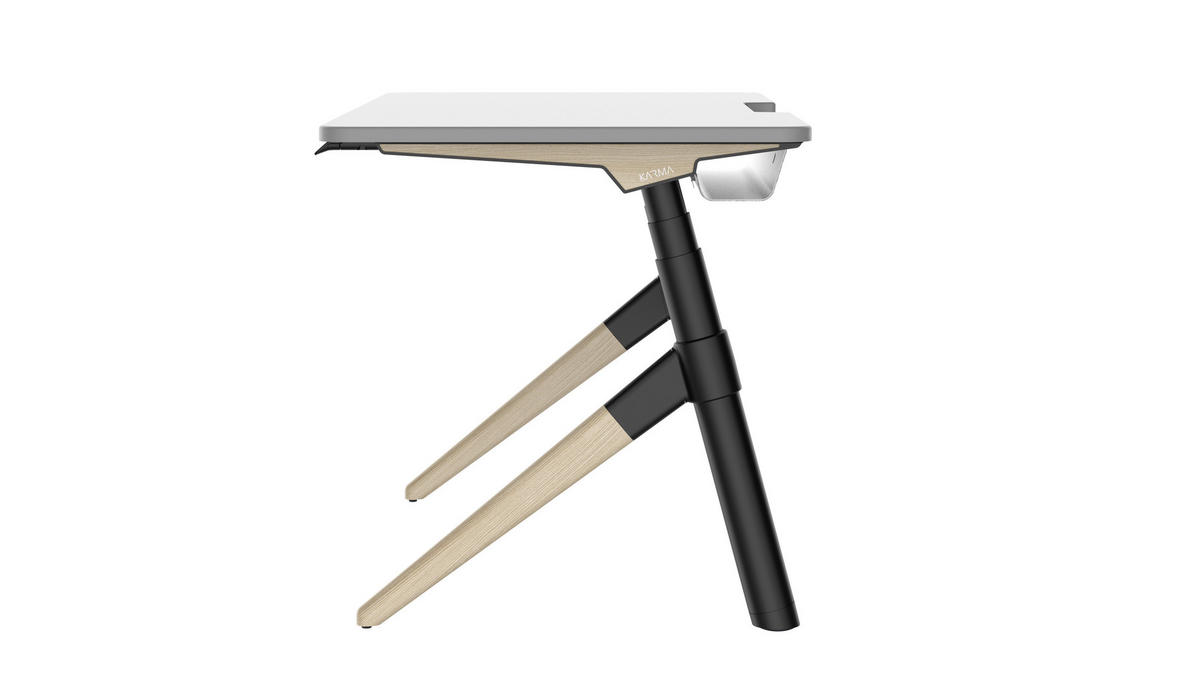 SCHREIBTISCH 135/70/65-130 cm  in Anthrazit, Grau, Eichefarben  - Eichefarben/Anthrazit, Design, Holzwerkstoff/Metall (135/70/65-130cm) - Voleo