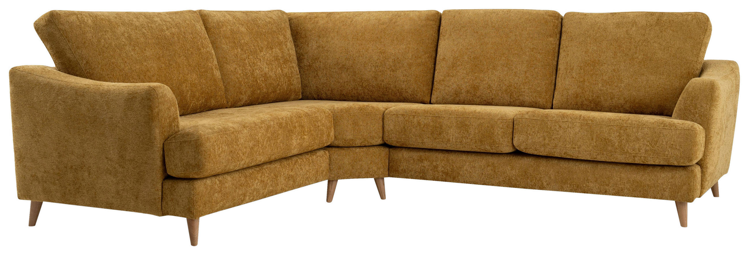 SOFFA i flatväv senapsgul  - senapsgul/naturfärgad, Klassisk, metall/trä (236/273cm) - Welnova