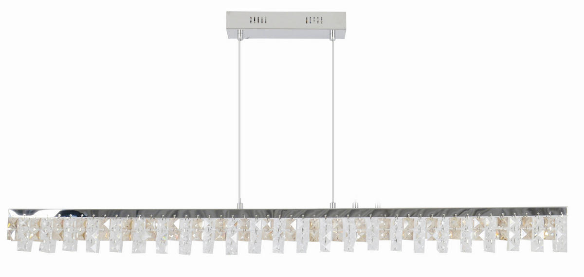 LED-HÄNGELEUCHTE 80/8/120 cm  - Chromfarben, Design, Glas/Metall (80/8/120cm) - Näve