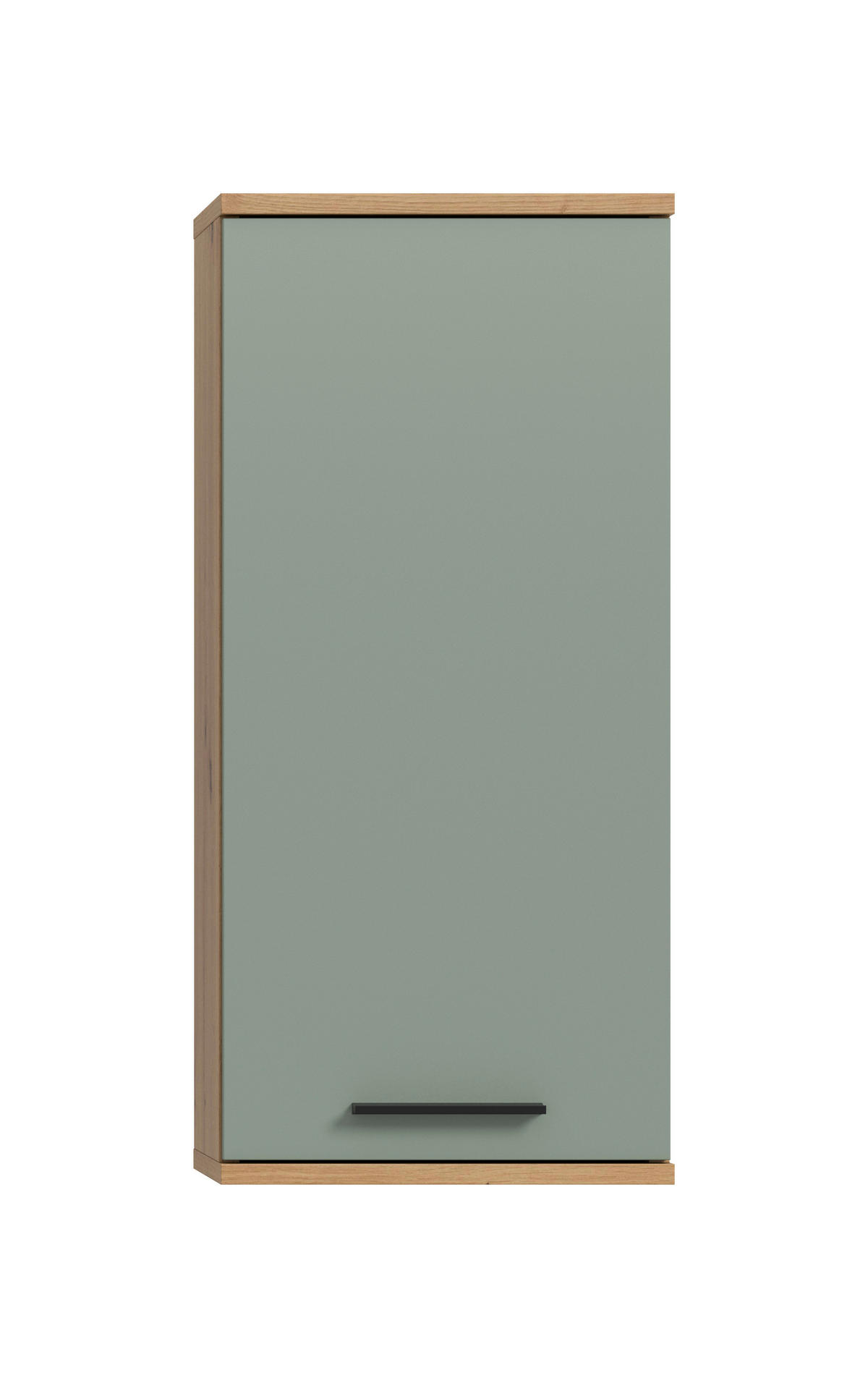 HÄNGESCHRANK 35/77/25 cm  - Salbeigrün/Schwarz, Trend, Holzwerkstoff/Kunststoff (35/77/25cm) - MID.YOU