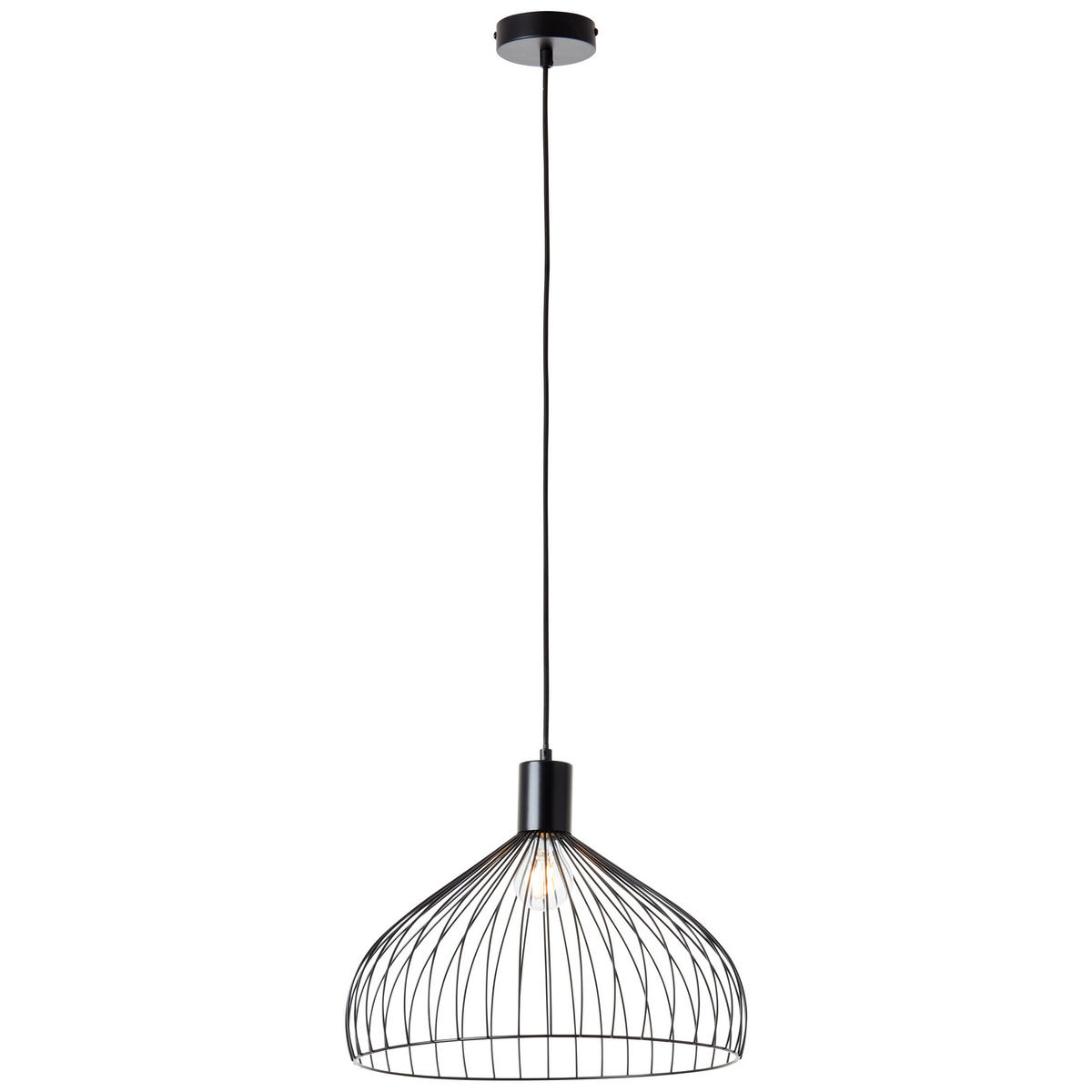 PENDELLEUCHTE 40/135,5 cm    - Schwarz, Basics, Metall (40/135,5cm) - Brilliant