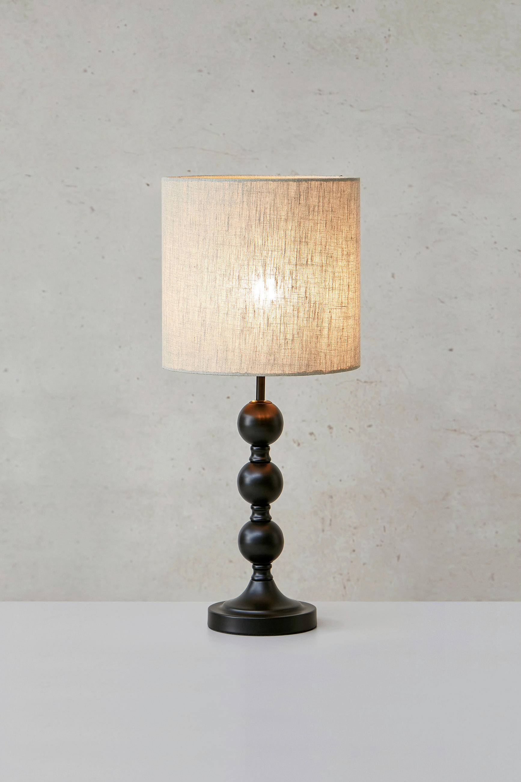TISCHLEUCHTE OCTO 25/57 cm   - Sandfarben/Schwarz, Basics, Textil/Metall (25/57cm) - Markslöjd