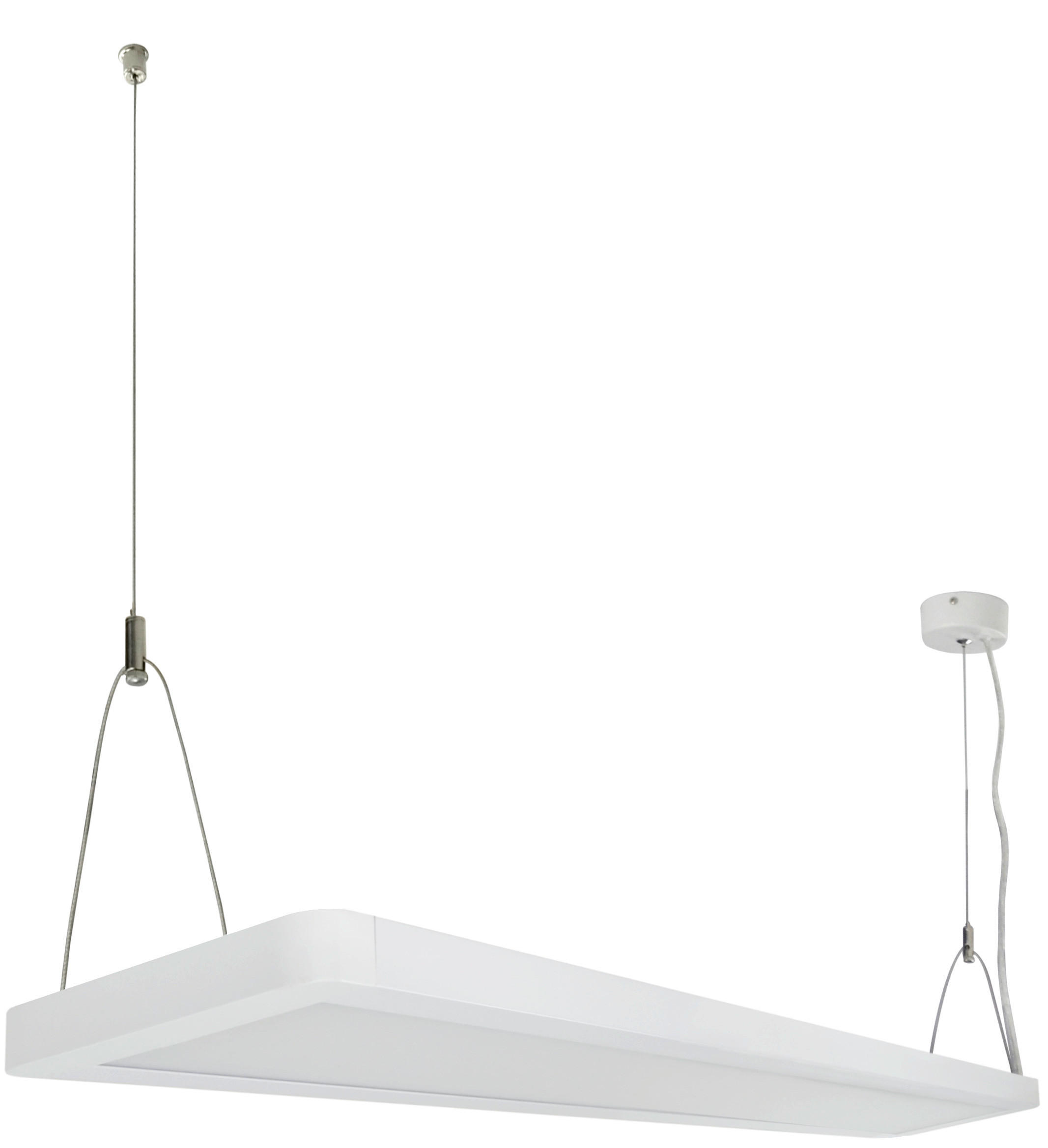 LED-DECKENLEUCHTE ALU-LINE 147/13/2,8 cm  - Weiß, Design, Metall (147/13/2,8cm)