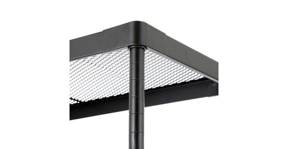 REGAL  75/150/32 cm Schwarz  - Schwarz, Basics, Kunststoff/Metall (75/150/32cm) - Carryhome