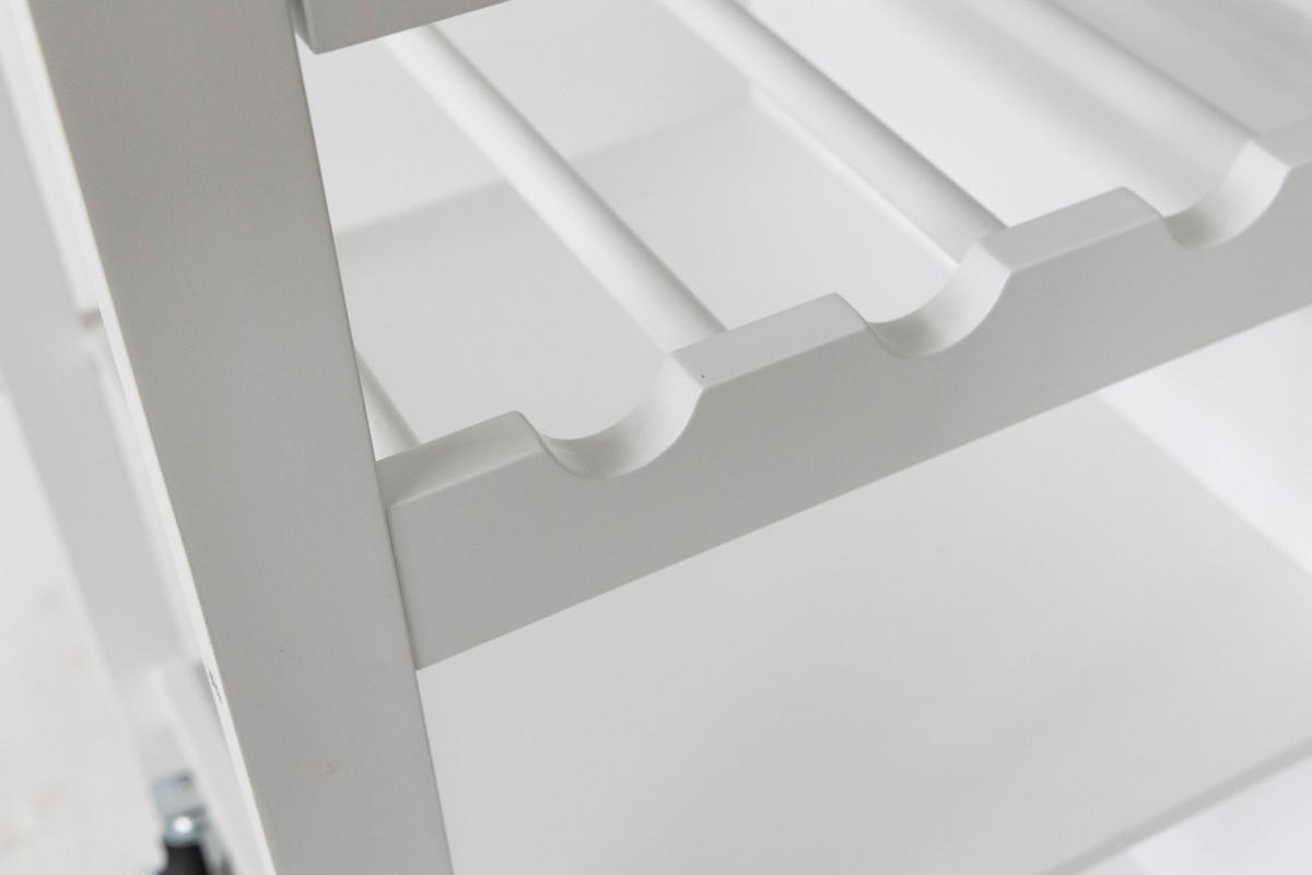 SERVIERWAGEN in Weiß  - Silberfarben/Schwarz, Basics, Holz/Holzwerkstoff (80/89/47cm) - MID.YOU