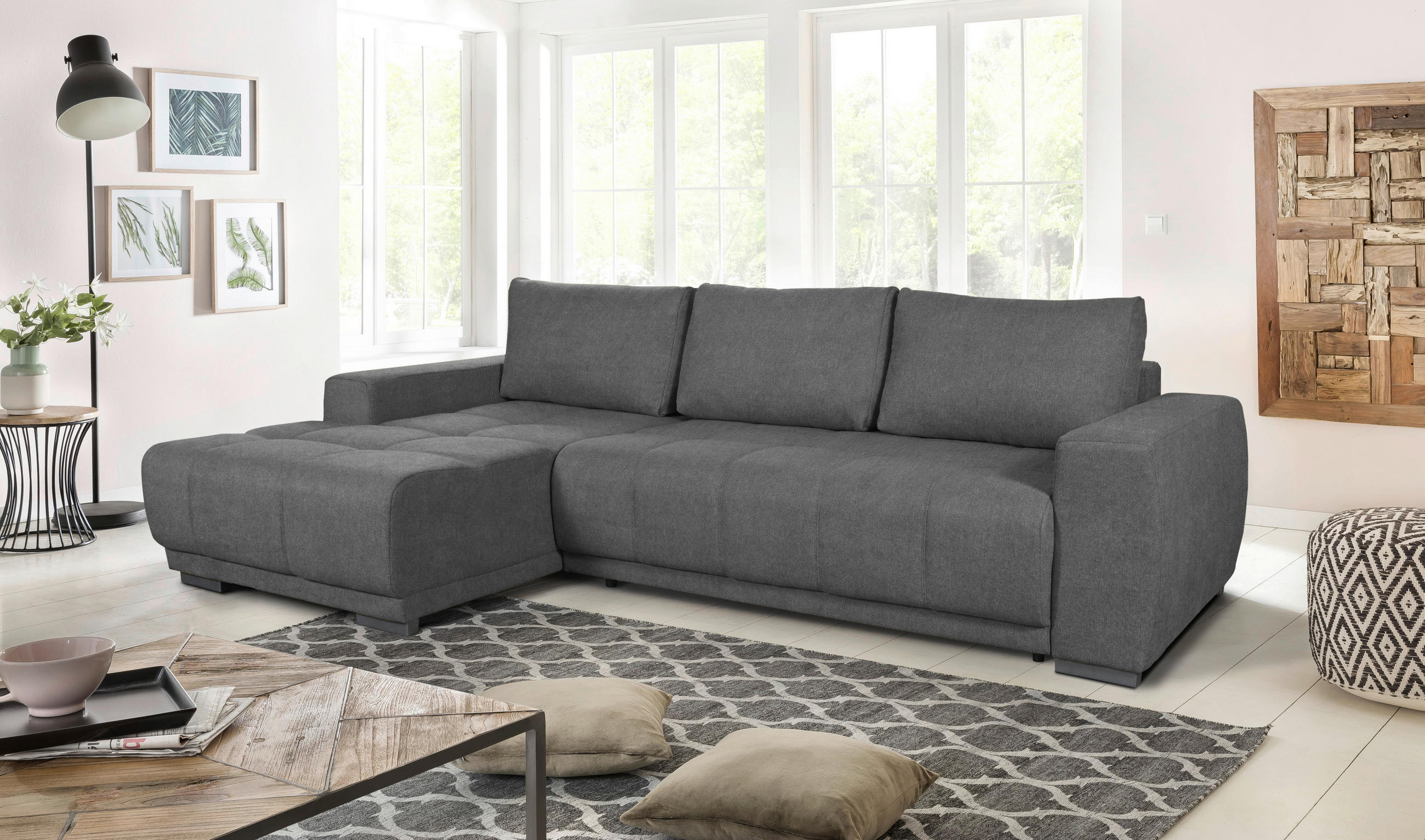 SEDEŽNA GARNITURA, - Basics, tekstil (280/66/165cm) - Hom`in