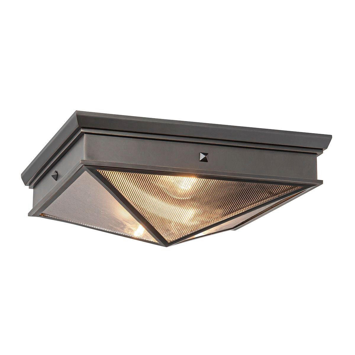 DECKENLEUCHTE Alora 14,2/37,1 cm   - Bronzefarben, KONVENTIONELL, Glas/Metall (14,2/37,1cm) - Elstead Lighting
