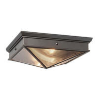 Plafonieră  14,2/37,1 cm    - bronz, Konventionell, sticlă/metal (14,2/37,1cm) - Elstead Lighting