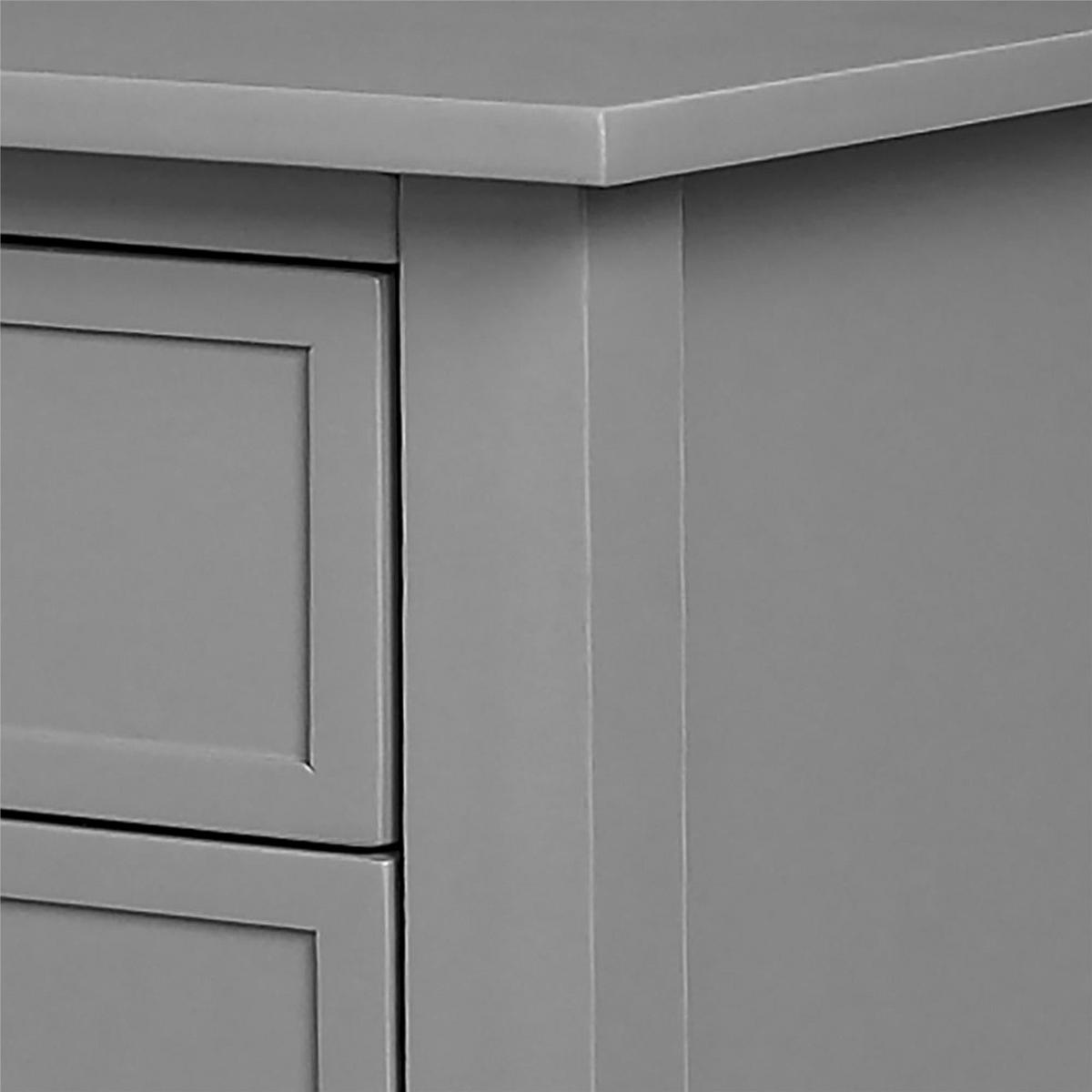 BEISTELLTISCH 55/39/71 cm Grau rechteckig  - Silberfarben/Grau, Design, Holz/Holzwerkstoff (55/39/71cm) - MID.YOU