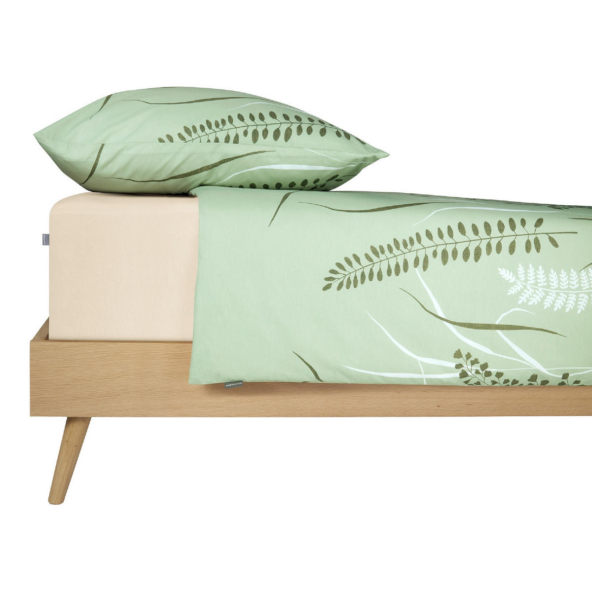 BETTWÄSCHE 2-teilig ANNIC Renforcé 135/200 cm  - Grün, Basics, Textil (135/200cm)