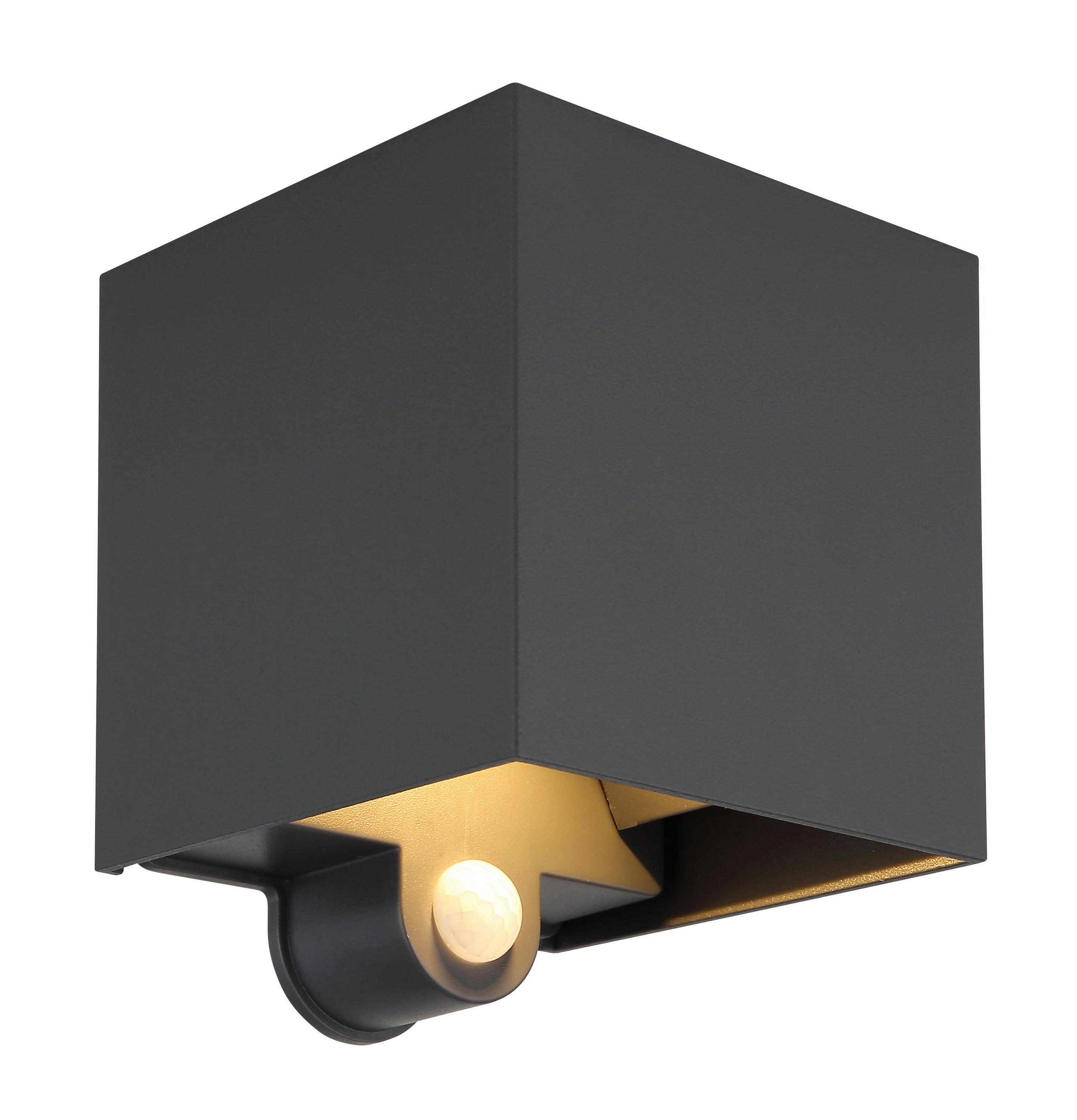AUSSENWANDLEUCHTE - Anthrazit, Design, Kunststoff/Metall (10/10/12,5cm) - Globo
