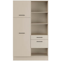 VEČNAMENSKA OMARA, svetlo siva - črna/svetlo siva, Basics, kovina/leseni material (120/206,2/58cm) - Impuls