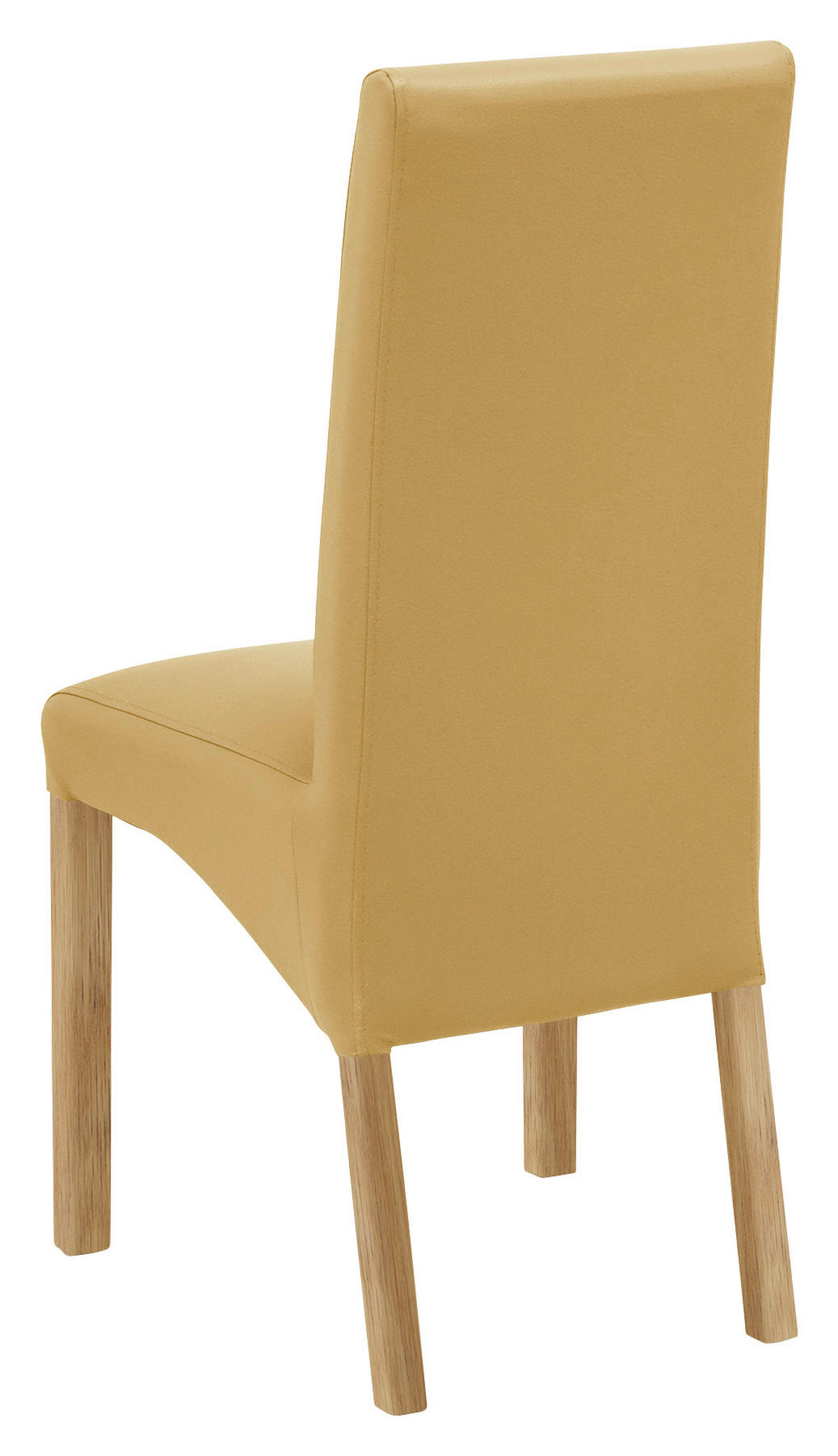 STUHL Lederlook Eichefarben, Currygelb  - Currygelb/Eichefarben, KONVENTIONELL, Holz/Textil (47/102/57cm) - Carryhome