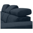 ECKSOFA  in Webstoff Dunkelblau  - Schwarz/Dunkelblau, KONVENTIONELL, Holz/Textil (244/283cm) - Carryhome