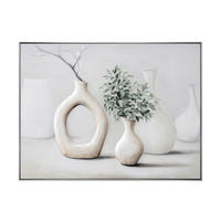 ULJANA SLIKA  120/90 cm       - zelena/bela, Trendi, drvo/tekstil (120/90cm) - Monee