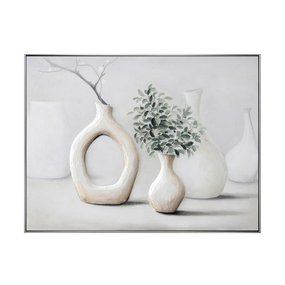 ULJANA SLIKA  120/90 cm       - zelena/bela, Trendi, drvo/tekstil (120/90cm) - Monee