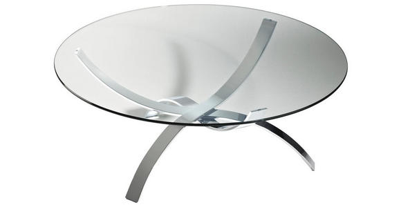 COUCHTISCH in Metall, Glas 105/105/45 cm  - Chromfarben, Design, Glas/Metall (105/105/45cm) - Novel