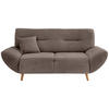3-SITZER-SOFA in Bouclé Taupe  - Taupe/Wildeiche, KONVENTIONELL, Holz/Textil (205/81/90cm) - MID.YOU