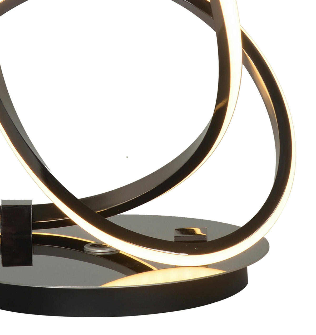 LED-TISCHLEUCHTE 26/21/33 cm   - Schwarzchrom, Design, Kunststoff/Metall (26/21/33cm)