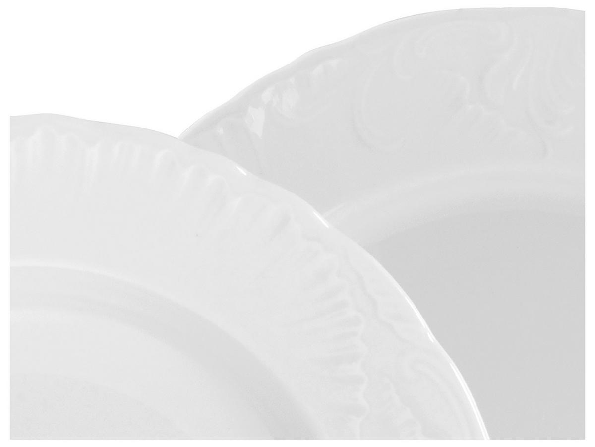 TAFELSERVICE Weiß Rokoko weiss 12-teilig  - Weiß, Basics, Keramik - Creatable