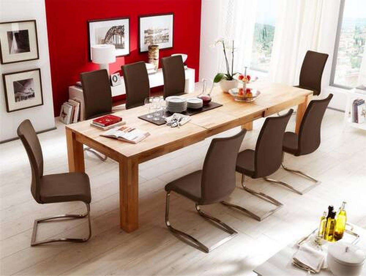 SCHWINGSTUHL  in Edelstahl Echtleder  - Edelstahlfarben/Braun, Design, Leder/Metall (43/103/52cm) - Livetastic