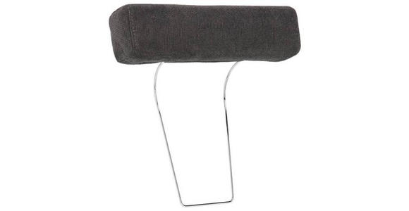 KOPFSTÜTZE in Webstoff - Anthrazit/Schwarz, Design, Textil (52/14cm) - Carryhome