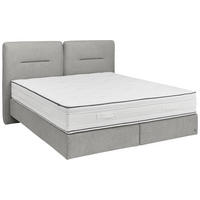 BOXSPRINGBETT 180/200 cm  Hellgrau  - Hellgrau/Schwarz, Design, Holz/Holzwerkstoff (180/200cm) - Dieter Knoll