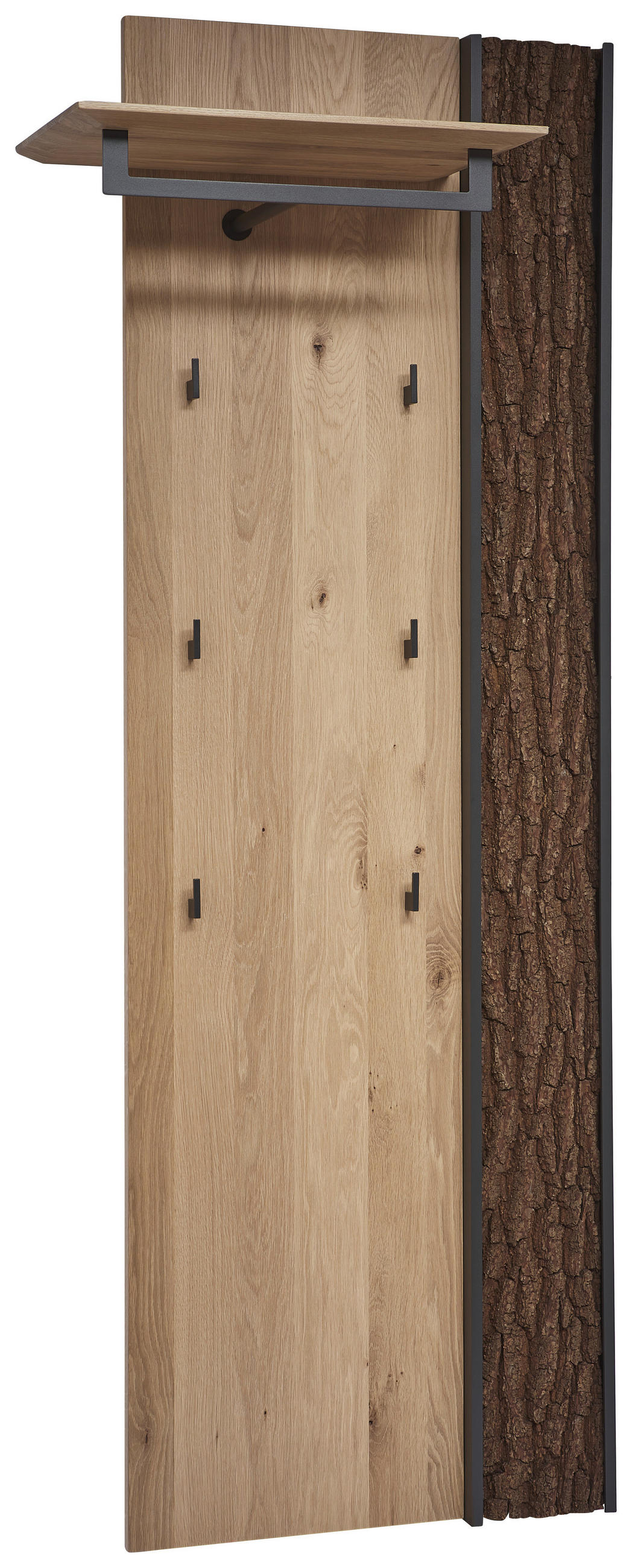 GARDEROBENPANEEL  in 79/196/35 cm  - Eichefarben/Dunkelbraun, Design, Holz/Metall (79/196/35cm) - Johann Jakob