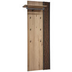 GARDEROBENPANEEL  in 79/196/35 cm  - Eichefarben/Dunkelbraun, Design, Holz/Metall (79/196/35cm) - Johann Jakob